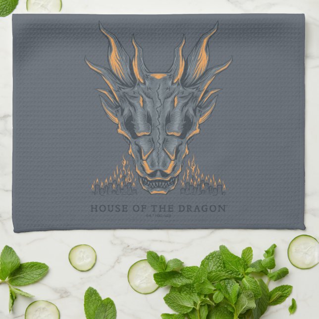 HOUSE OF THE DRAGON | Balerion Candle Altar Kitchen Towel (Folded)