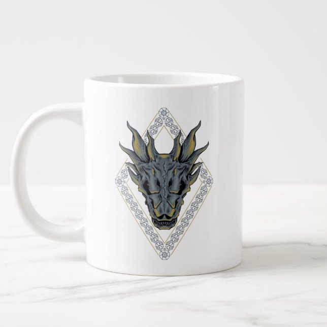 HOUSE OF THE DRAGON | Balerion Skull Diamond Crest Large Coffee Mug (Left)