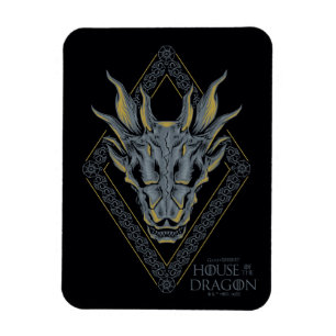 HOUSE OF THE DRAGON Balerion Skull Diamond Crest Magnet
