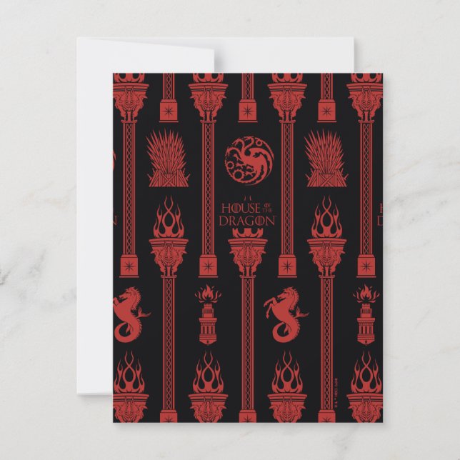 House of the Dragon Crest Pattern Card (Front)