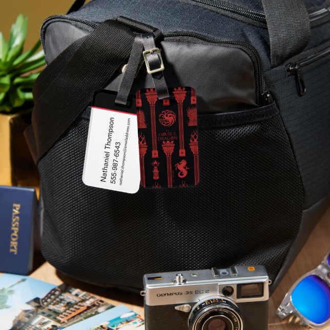 House of the Dragon Crest Pattern Luggage Tag (Front & Back)