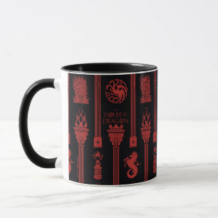 House of the Dragon Crest Pattern Mug