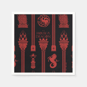 House of the Dragon Crest Pattern Napkin