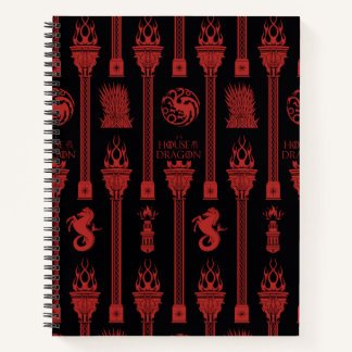 House of the Dragon Crest Pattern Notebook