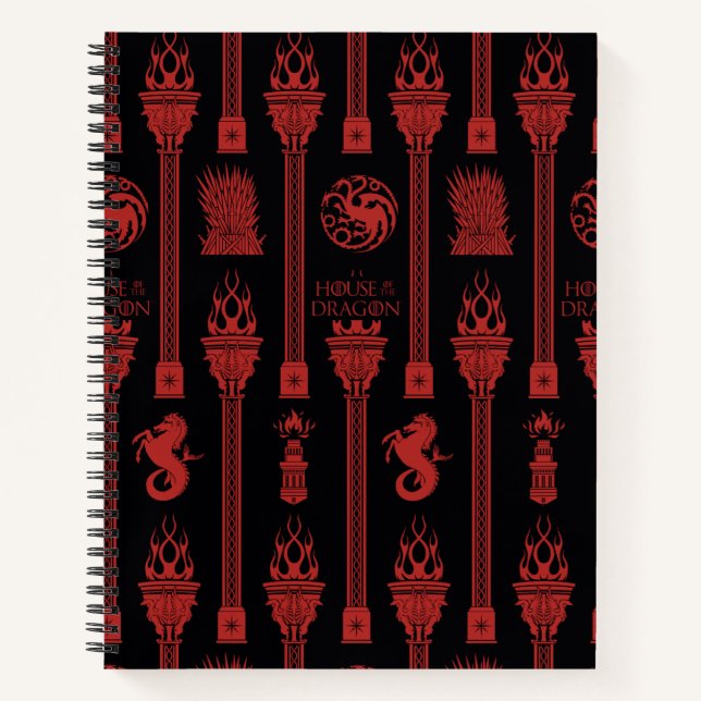 House of the Dragon Crest Pattern Notebook (Front)