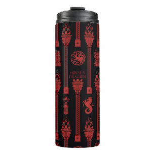 House of the Dragon Crest Pattern Thermal Tumbler