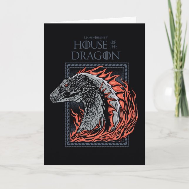 HOUSE OF THE DRAGON | Dragon Profile in Flames Card (Front)