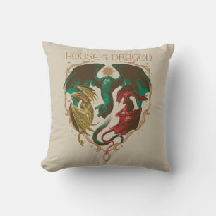 House of the Dragon Dragon Shield Throw Pillow
