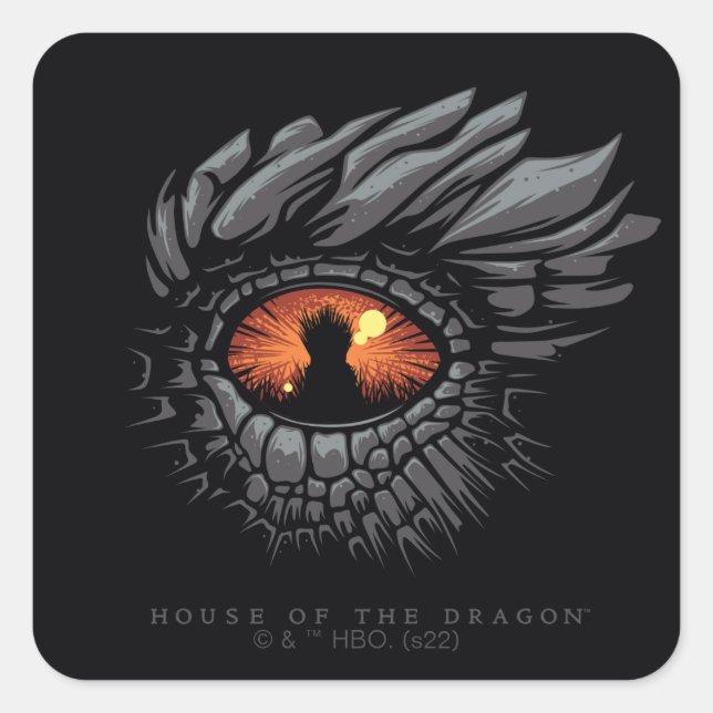HOUSE OF THE DRAGON | Dragon's Eye Iron Throne Square Sticker (Front)
