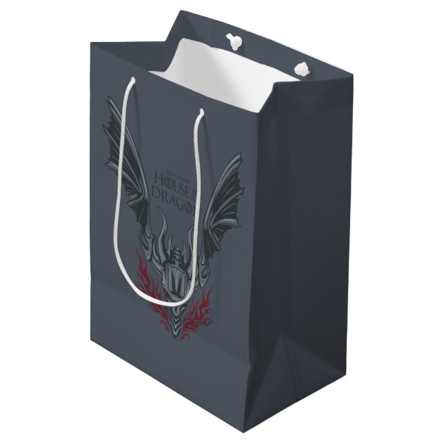 HOUSE OF THE DRAGON | Fire-Breathing Dragon Head Medium Gift Bag (Front Angled)