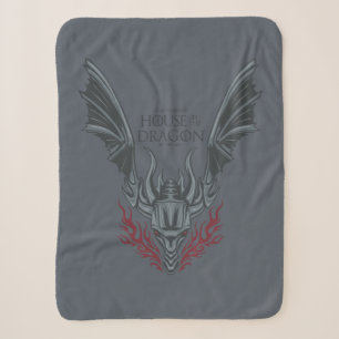 HOUSE OF THE DRAGON   Fire-Breathing Dragon Head Sherpa Blanket