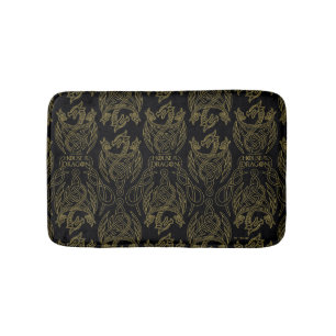 HOUSE OF THE DRAGON Gold Filigree Dragon Pattern Bath Mat