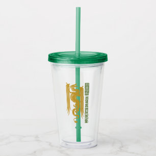 House of the Dragon Gold & Green New Year 恭喜發財 Acrylic Tumbler