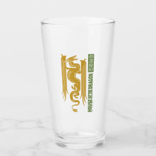 House of the Dragon Gold & Green New Year 恭喜發財 Glass