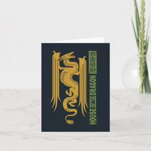 House of the Dragon Gold & Green New Year   恭喜發財 Note Card