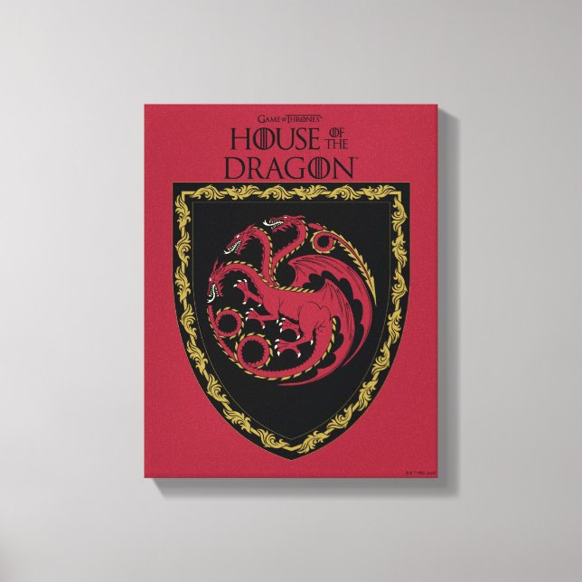 HOUSE OF THE DRAGON | House Targaryen Crest Canvas Print (Front)