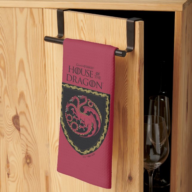 HOUSE OF THE DRAGON | House Targaryen Crest Kitchen Towel (Thirds Fold)