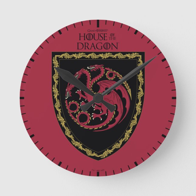 HOUSE OF THE DRAGON | House Targaryen Crest Round Clock (Front)