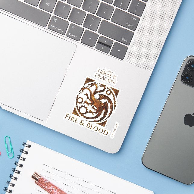 HOUSE OF THE DRAGON | House Targaryen Sigil (Laptop w/ iPhone)