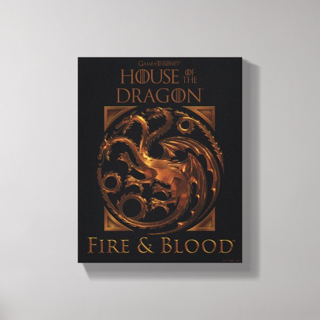 HOUSE OF THE DRAGON | House Targaryen Sigil Canvas Print (Front)