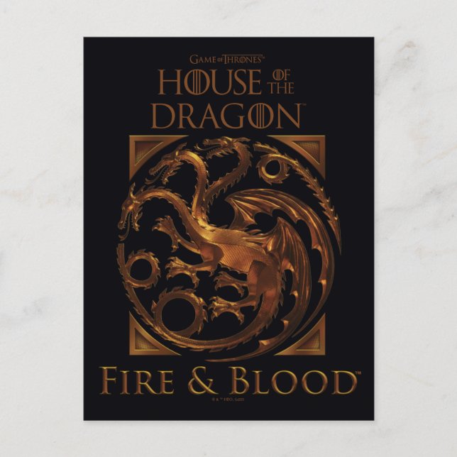 HOUSE OF THE DRAGON | House Targaryen Sigil Postcard (Front)