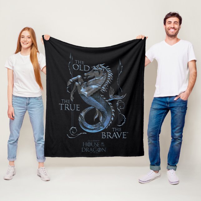 HOUSE OF THE DRAGON | House Velaryon Sigil Fleece Blanket (In Situ)