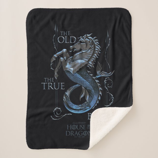 HOUSE OF THE DRAGON | House Velaryon Sigil Sherpa Blanket (Front)