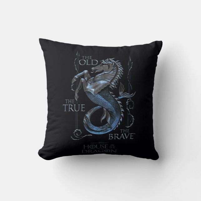 HOUSE OF THE DRAGON | House Velaryon Sigil Throw Pillow (Front)