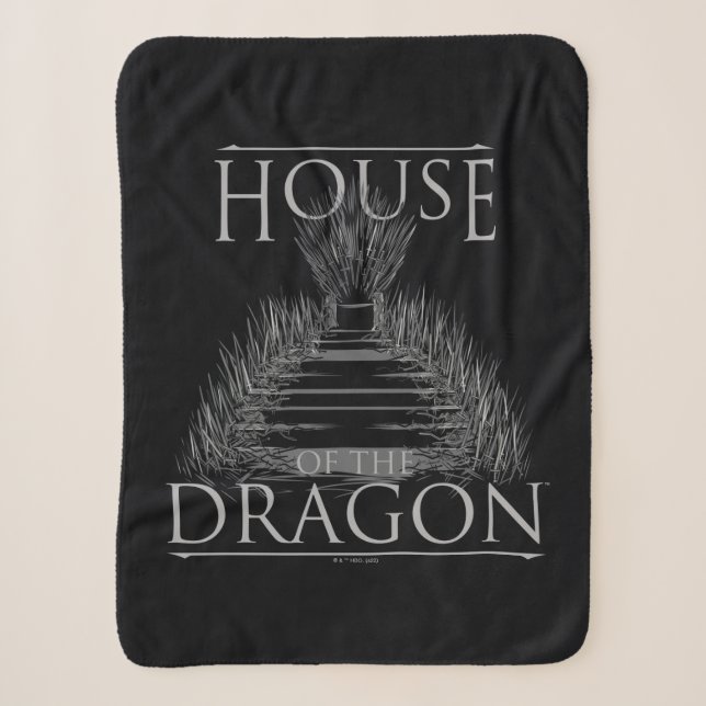 HOUSE OF THE DRAGON | Iron Throne Graphic Sherpa Blanket (Front)