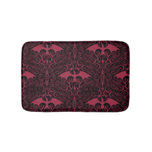 HOUSE OF THE DRAGON Red Dragon Filigree Pattern Bath Mat