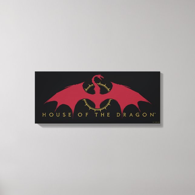 HOUSE OF THE DRAGON | Red Dragon Graphic Canvas Print (Front)