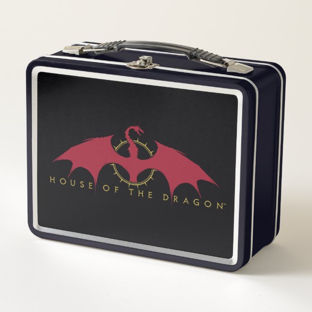 HOUSE OF THE DRAGON | Red Dragon Graphic Metal Lunch Box (Front)