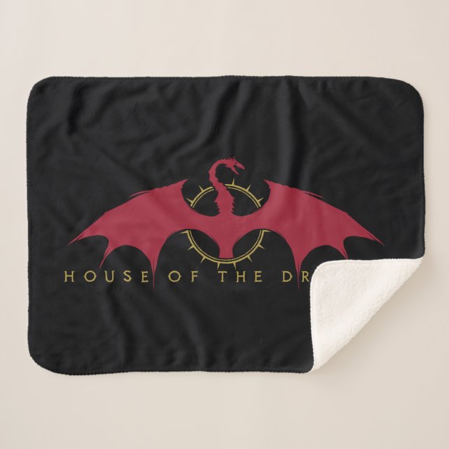 HOUSE OF THE DRAGON | Red Dragon Graphic Sherpa Blanket (Front (Horizontal))