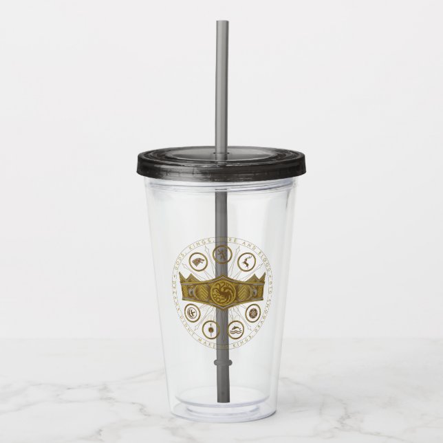 HOUSE OF THE DRAGON | Seven Kingdoms Crown Graphic Acrylic Tumbler (Front)