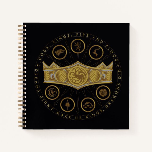 HOUSE OF THE DRAGON | Seven Kingdoms Crown Graphic Notebook (Front)