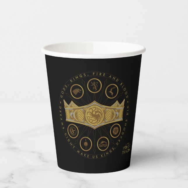 HOUSE OF THE DRAGON | Seven Kingdoms Crown Paper Cups (Left)