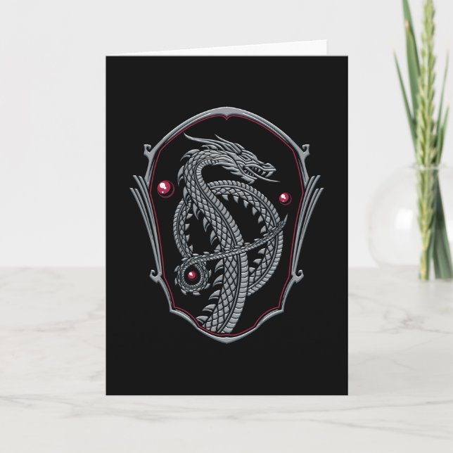 HOUSE OF THE DRAGON | Silver Dragon Badge Card (Front)