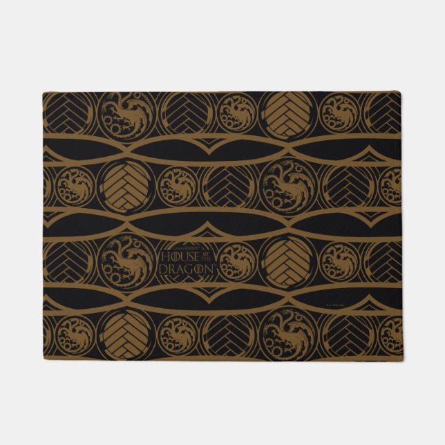 HOUSE OF THE DRAGON | Targaryen Stripe Pattern Doormat (Front)