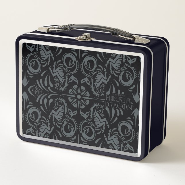 HOUSE OF THE DRAGON | Velaryon Diamond Pattern Metal Lunch Box (Front)