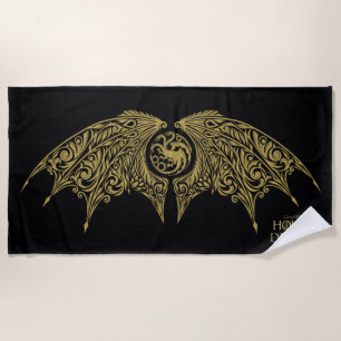 HOUSE OF THE DRAGON   Winged Targaryen Crest Beach Towel