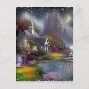 House Of The Lord Church Art Postcard
