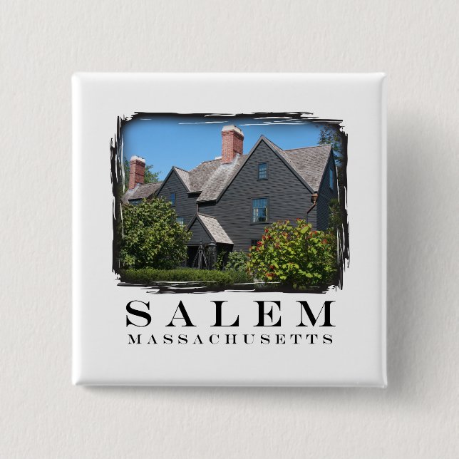 House of the Seven Gable 2 Inch Square Button (Front)