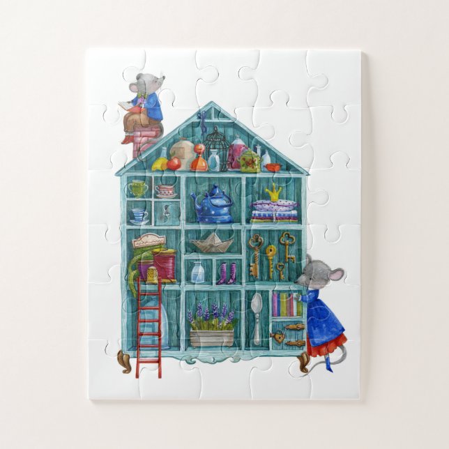 House of two cute little mice jigsaw puzzle (Vertical)