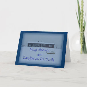 House on a Snowy Hill- personalize it Holiday Card