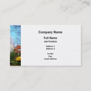 House on the Hill in Spring Business Card