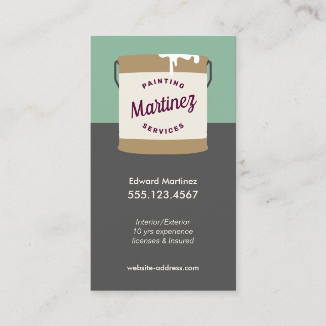 House Painter  Business Card (Front)