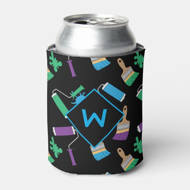 House Painter Decorator Personalised Monogram Can Cooler (Can Front)