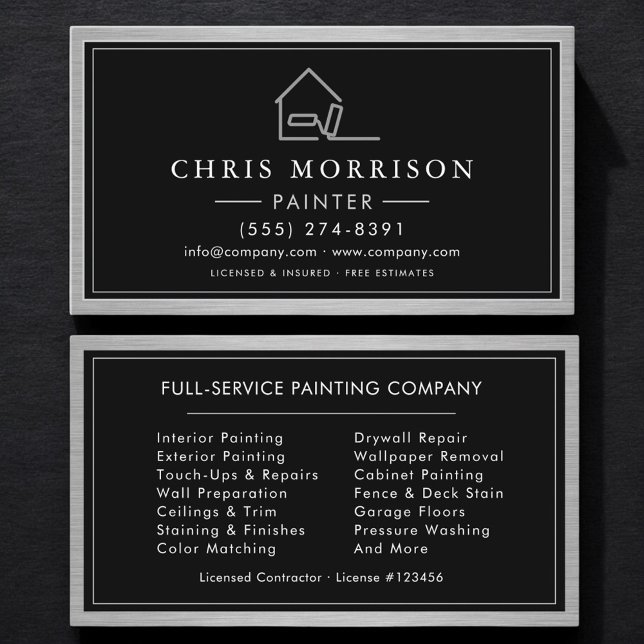 House Painter Metal Painting Service Business Card (Creator Uploaded)