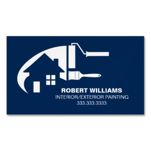 House Painter Professional Blue Magnetic Business Card