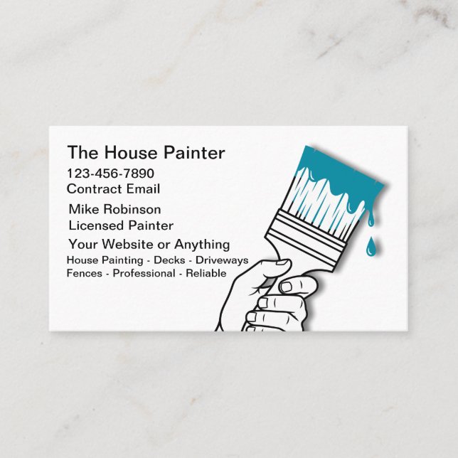 House Painter Unique Modern Business Cards (Front)